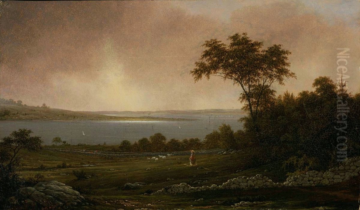 Rhode Island Landscape Oil Painting by Martin Johnson Heade