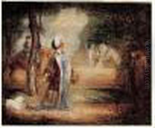 Elegante Au Bois, Circa 1900-1905 Oil Painting by Louis Anquetin