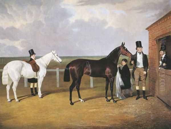 Vespa A Bay Racehorse 1833 Oil Painting by John Frederick Herring Snr