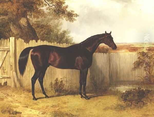 Rockingham In A Landscape Oil Painting by John Frederick Herring Snr