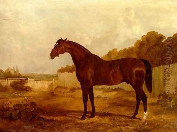 Blacklock in Landscape Oil Painting by John Frederick Herring Snr