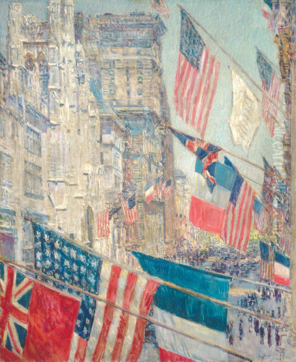 Allies Day, May 1917 Oil Painting by Childe Hassam