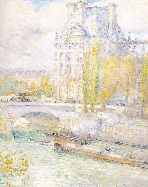Le Louvre et le Pont Royal 1897 Oil Painting by Childe Hassam