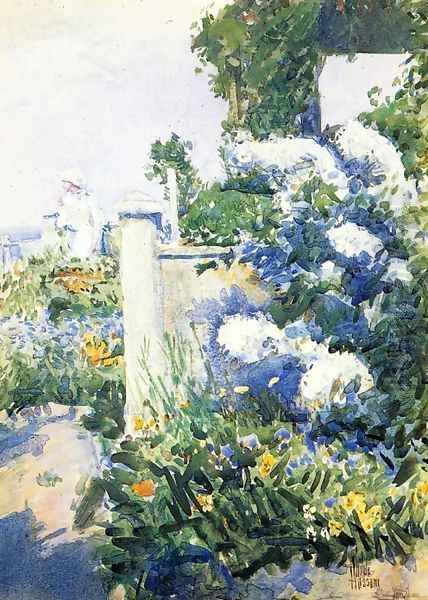 Garden by the Sea, Isles of Shoals Oil Painting by Childe Hassam