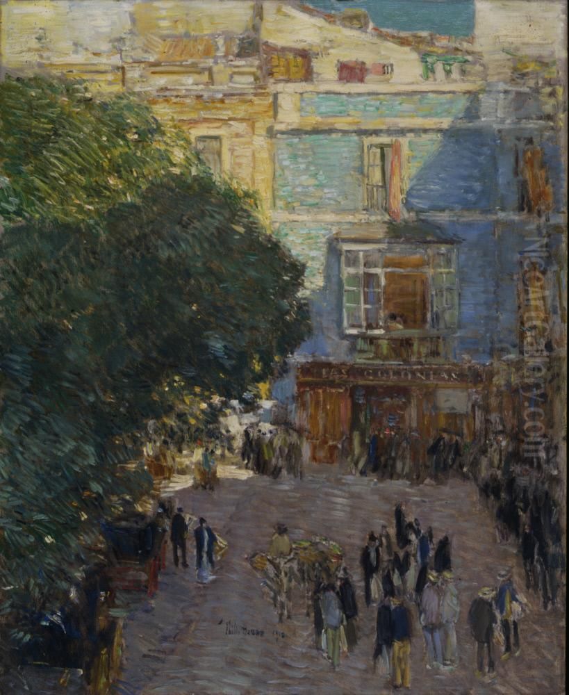 Square at Sevilla Oil Painting by Childe Hassam