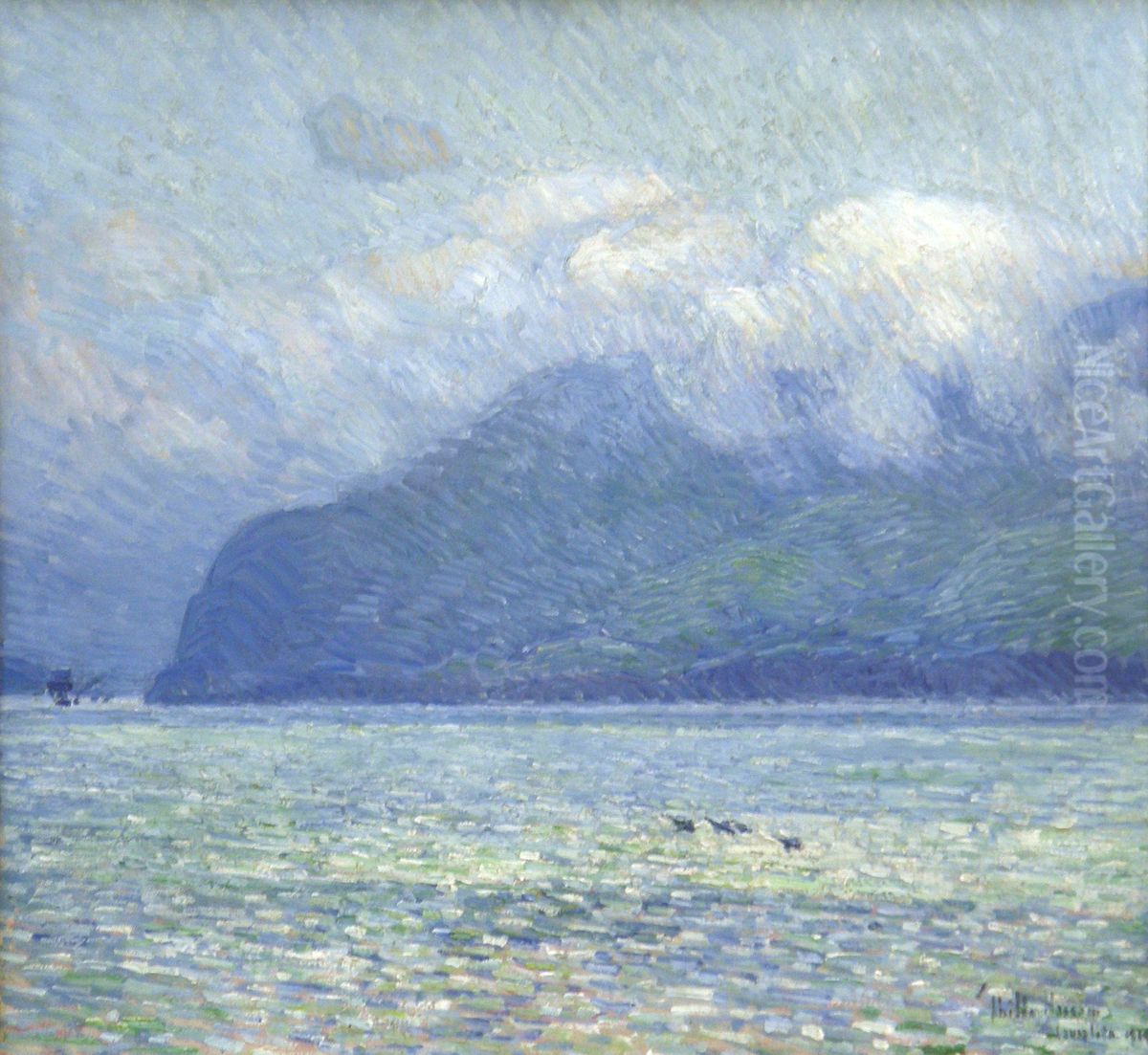 The Silver Veil and the Golden Gate Oil Painting by Childe Hassam
