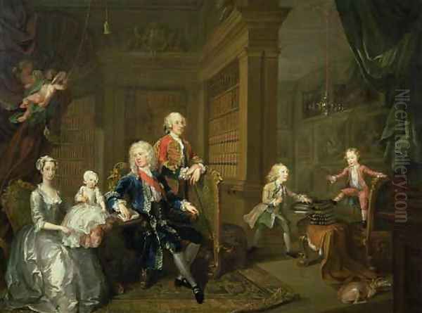 The Cholmondeley Family Oil Painting by William Hogarth