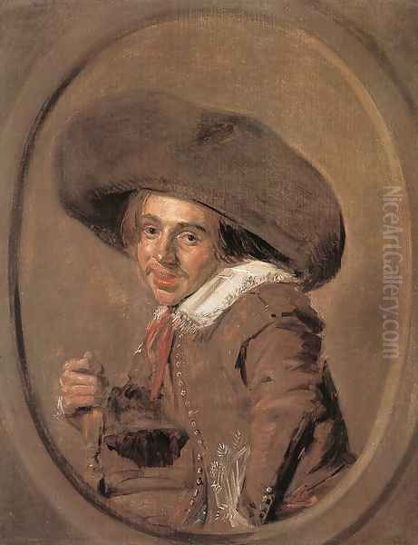 A Young Man in a Large Hat 1628-30 Oil Painting by Frans Hals