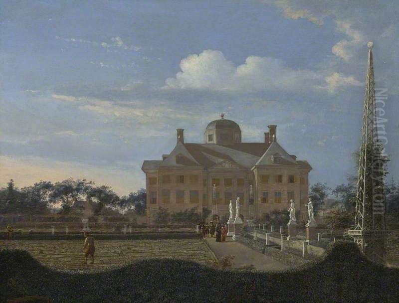 The Huis ten Bosch at The Hague Oil Painting by Jan Van Der Heyden