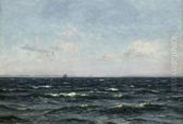 Sea Piece Oil Painting by Vilhelm Karl Ferd. Arnesen
