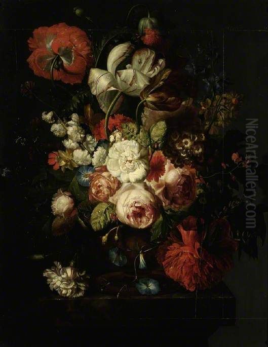 A Vase of Flowers Oil Painting by Jan Van Huysum