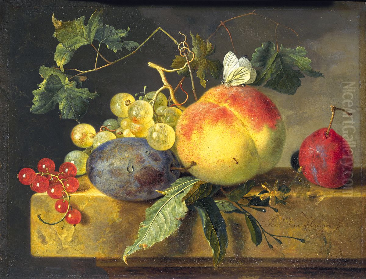 Fruit Still-Life Oil Painting by Jan Van Huysum