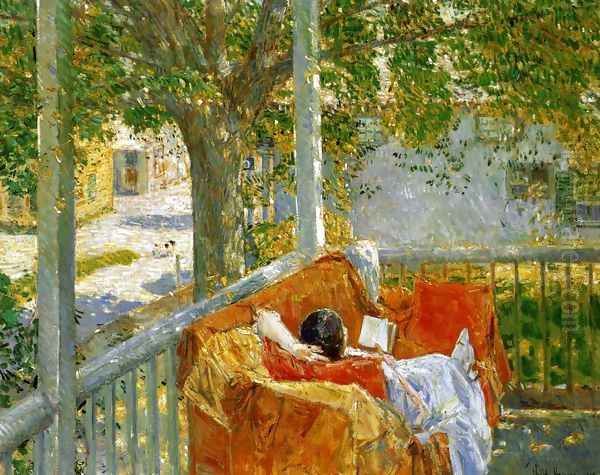 Couch on the Porch, Cos Cob Oil Painting by Childe Hassam