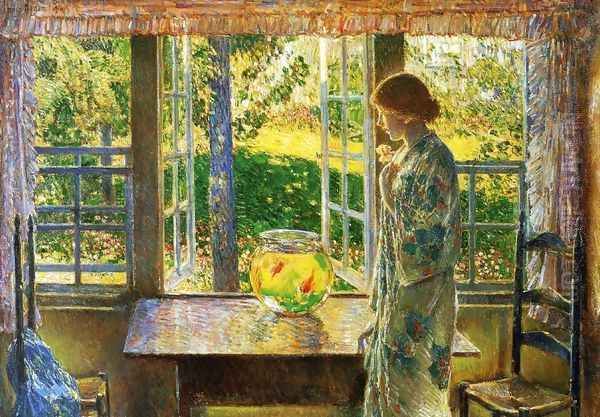 The Goldfish Window Oil Painting by Childe Hassam