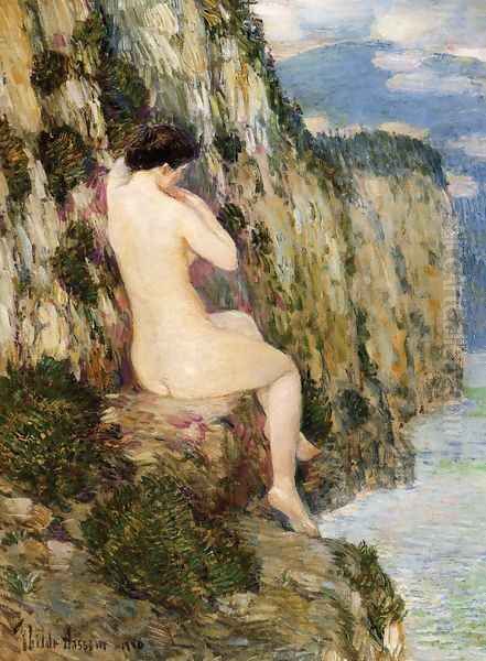 Nude on the Cliffs Oil Painting by Childe Hassam