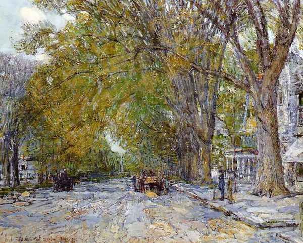 Main Street, East Hampton Oil Painting by Childe Hassam