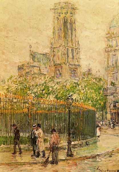 St. Germain l'Auxerrois Oil Painting by Childe Hassam