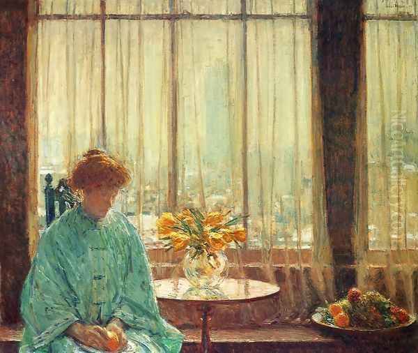 The Breakfast Room, Winter Morning Oil Painting by Childe Hassam