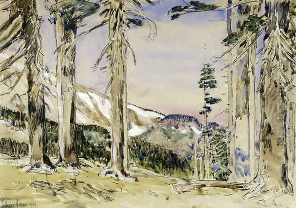 End of Timberline, Mt. Hood Oil Painting by Childe Hassam