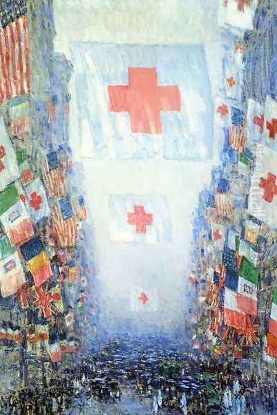Celebration Day Oil Painting by Childe Hassam