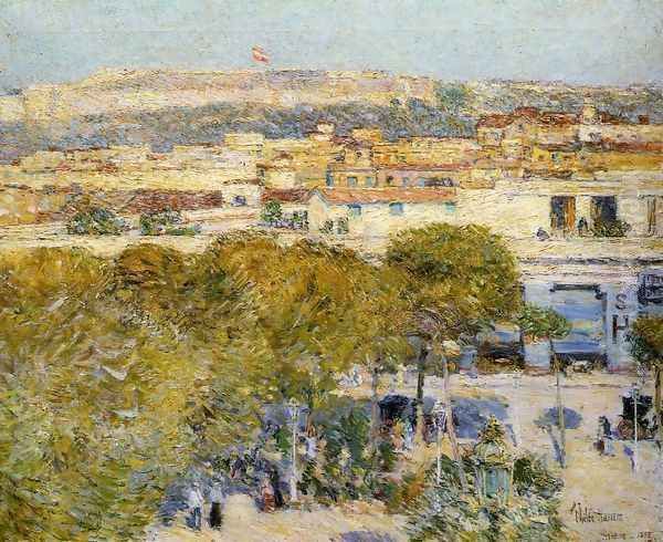 Place Centrale and fort Cabanas, Havana Oil Painting by Childe Hassam