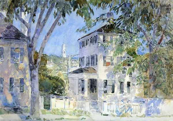 Street in Portsmouth Oil Painting by Childe Hassam