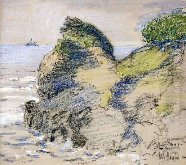 Oregon Coast Oil Painting by Childe Hassam