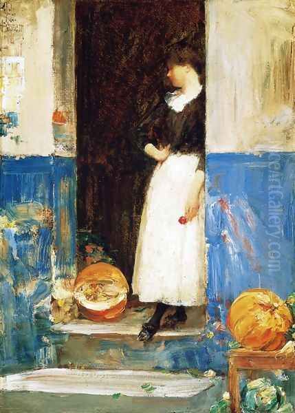 La Fruitiere Oil Painting by Childe Hassam