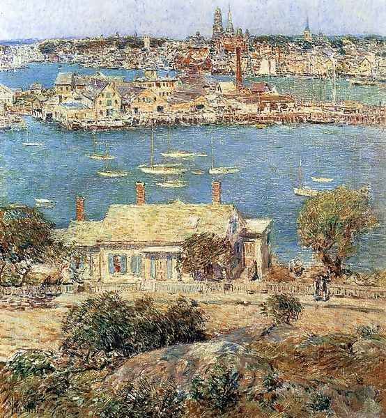 Gloucester Harbor I Oil Painting by Childe Hassam
