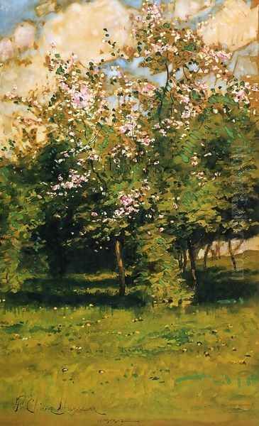 Blossoming Trees Oil Painting by Childe Hassam