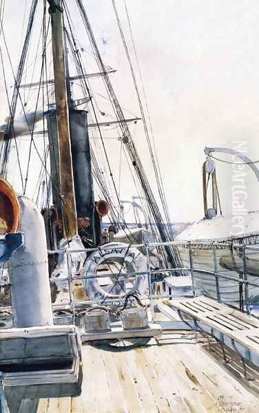On the Deck Oil Painting by Childe Hassam