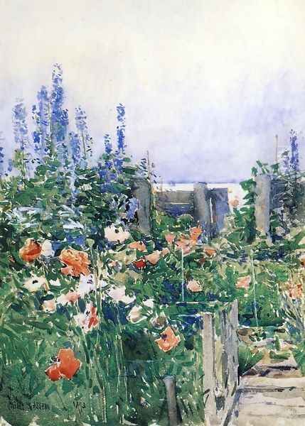 Home of the Hummingbird Oil Painting by Childe Hassam