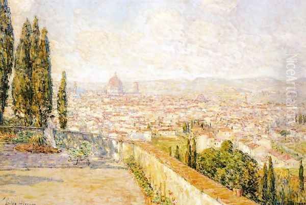 View of Florence from San Miniato Oil Painting by Childe Hassam