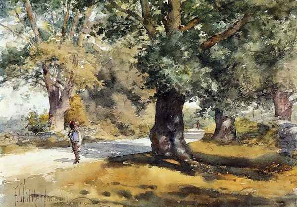 Waydise Inn, Sudbury Mass. Oil Painting by Childe Hassam