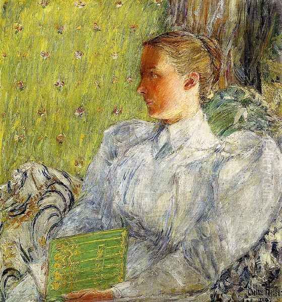 Edith Blaney (Mrs. Dwight Blaney) Oil Painting by Childe Hassam