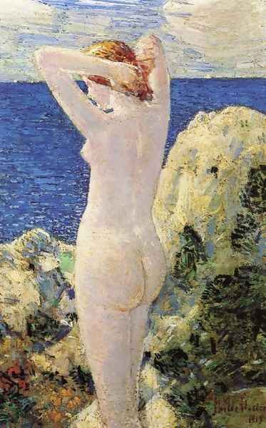 The Bather Oil Painting by Childe Hassam