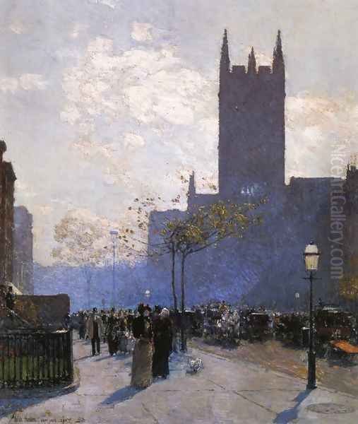 Lower Fifth Avenue Oil Painting by Childe Hassam