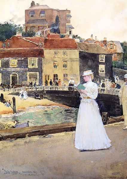 Bleakk House Broadstairs Oil Painting by Childe Hassam