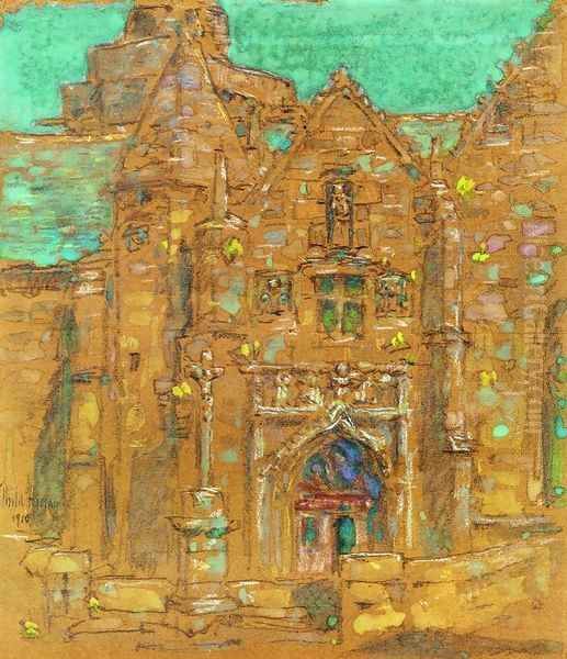 Brelevenez Lannion Cote du Nord France Oil Painting by Childe Hassam