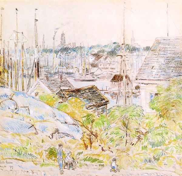 The Harbor of a Thousand Masts, Gloucester Oil Painting by Childe Hassam