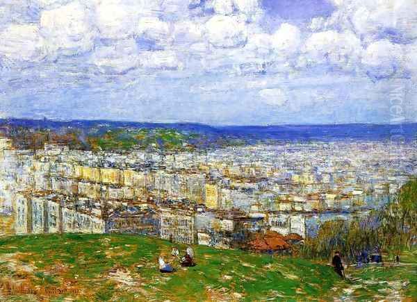 View of New York from the Top of Fort George Oil Painting by Childe Hassam
