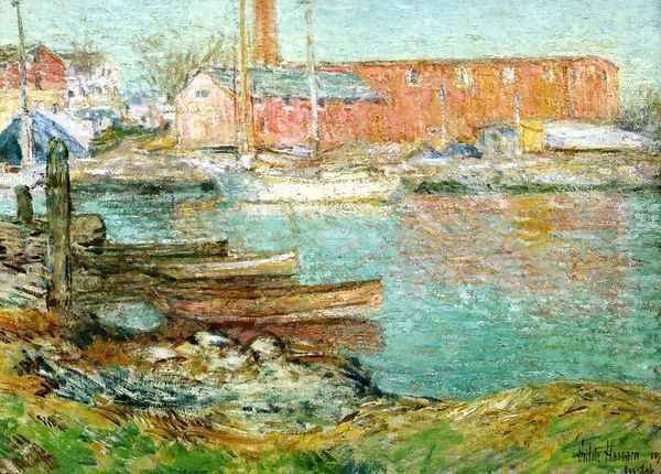 The Red Mill, Cos Cob Oil Painting by Childe Hassam