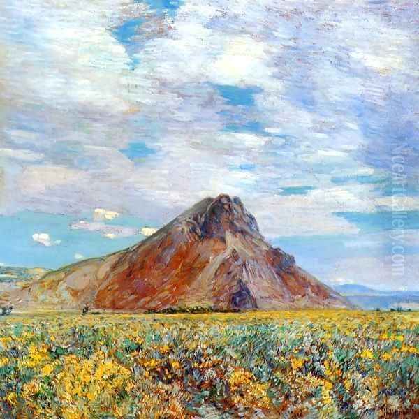 Sand Springs Butte Oil Painting by Childe Hassam