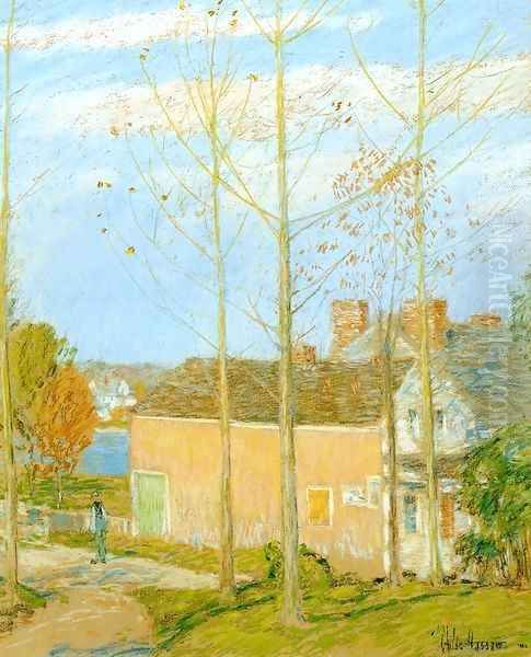 The Barn, Cos Cob Oil Painting by Childe Hassam