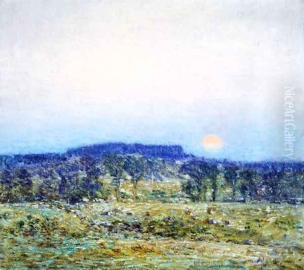 September Moonrise Oil Painting by Childe Hassam