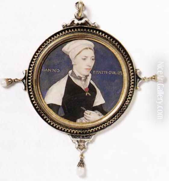 Portrait of Jane Pemberton c. 1540 Oil Painting by Hans Holbein the Younger
