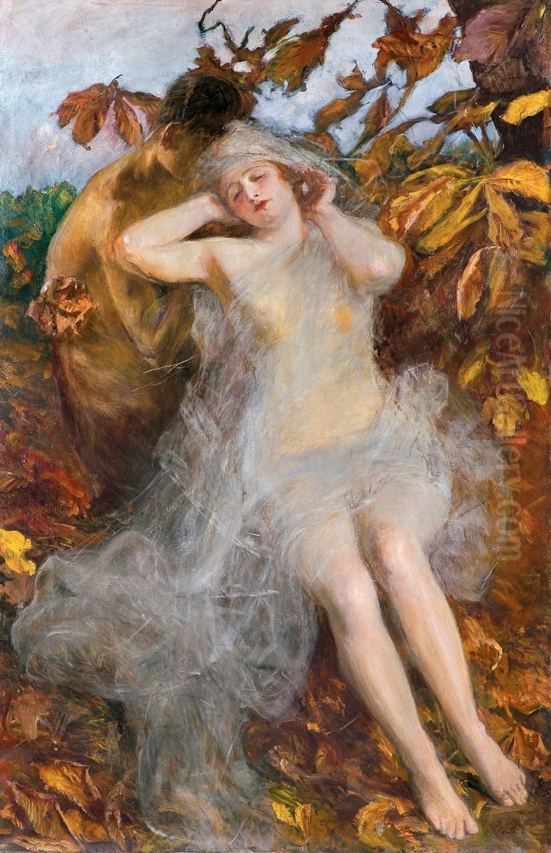 Autumn Oil Painting by Teodor Axentowicz