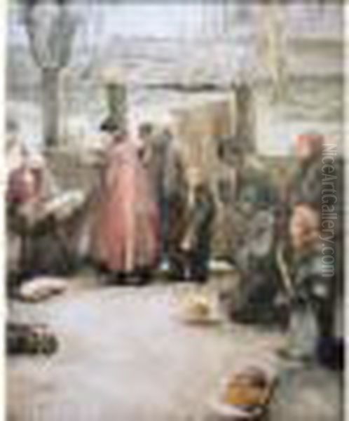 Benediction Du Pain (ca.1900) Oil Painting by Teodor Axentowicz