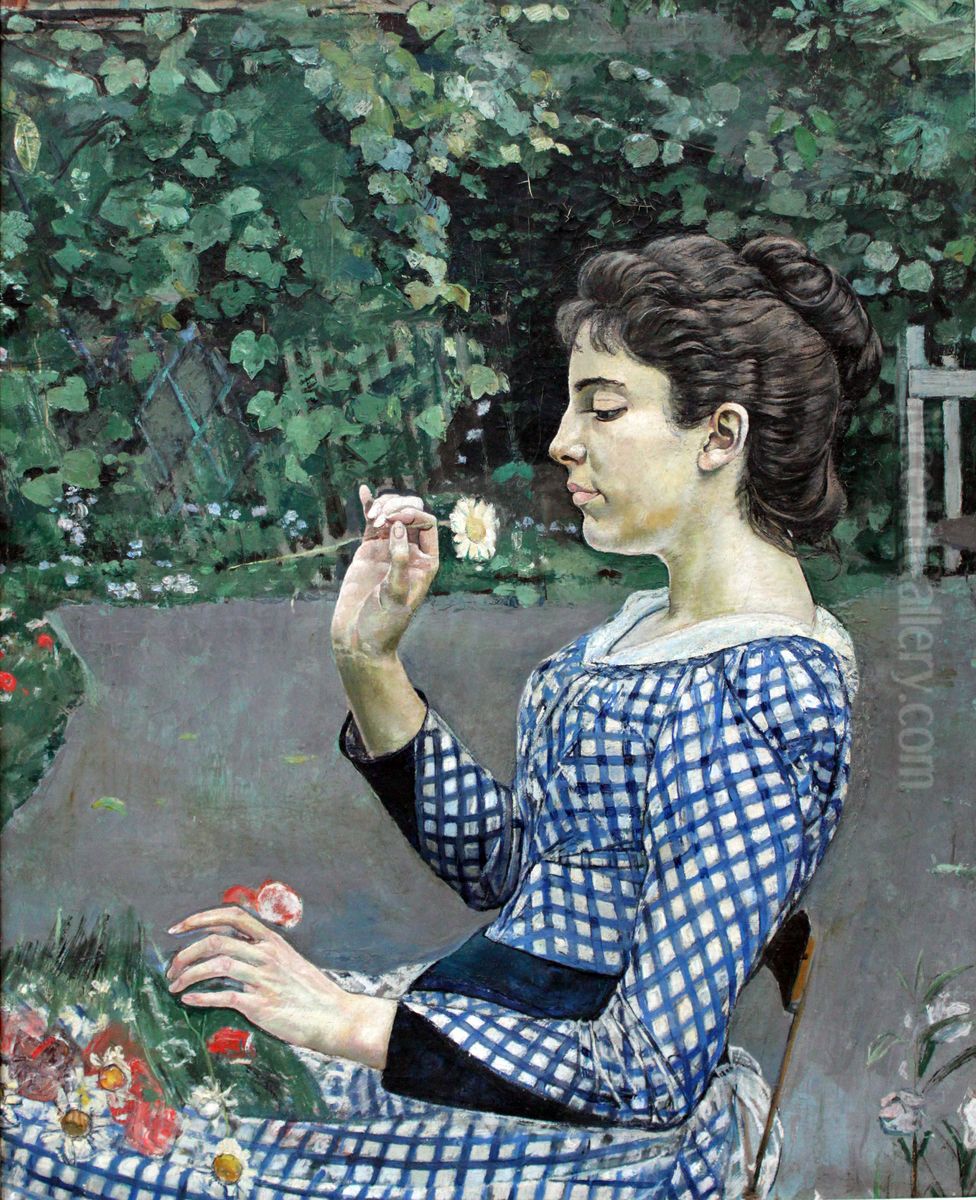 Portrait Of Helene Weigle Oil Painting by Ferdinand Hodler