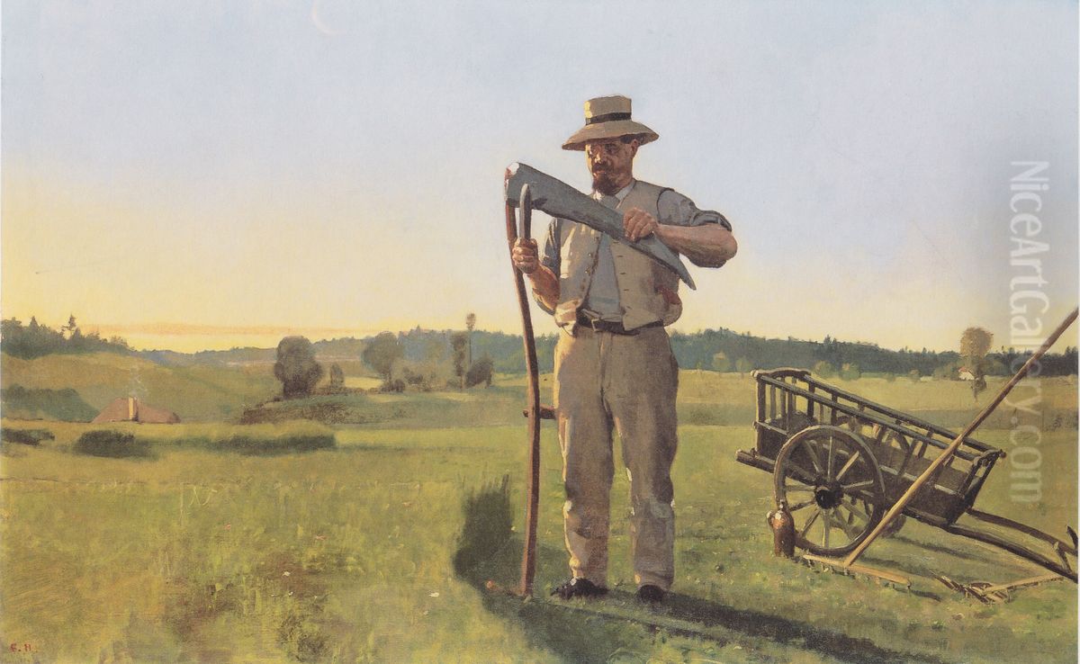 The Reaper Oil Painting by Ferdinand Hodler